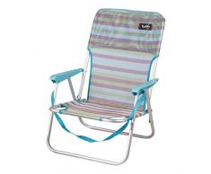 PRATIKO LIFE Chaise de Plage Bleu Ciel