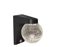 Duracell Suspension Murale Boule en Verre Solaire Eclairage Extérieur, Noir