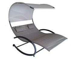 Vivere CHAISERK2-SA Rocker Double Chaise Sienne 190,5 x 142 x 178 cm