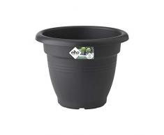 Elho Green Basics Campana 25 - Pot De Fleurs - Living Noir - Extérieur - Ø 24.2 x H 19 cm