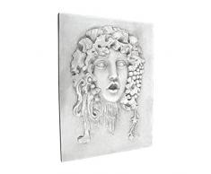 Design Toscano EU29833 Vappa Déesse du raisin Sculpture murale Blanc cassé 1,5 x 33 x 43 cm