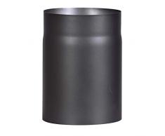 FIREFIX R180/2 Tuyau de poêle en Acier de 2 mm dépaisseur (Tuyau de chaudière) de 180 mm de diamètre, pour poêles et foyers, Senotherm, Noir, Longueur 250 mm