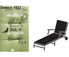 Best 04401532 STS Coussin pour Chaise Longue 190 x 60 x 7 cm, d.1532