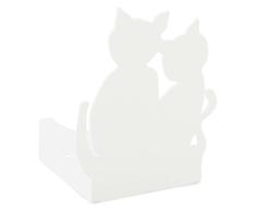 Alubox ZampirELLA Porte ou Bougie citronnelle Chats, Blanc, 7 x 11 x 19 cm