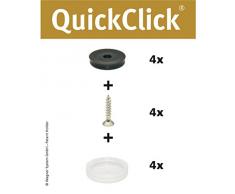 Wagner QuickClick® Chaise Patins//Set de 4 à Visser//Stop – Diamètre 17 mm – 15834000