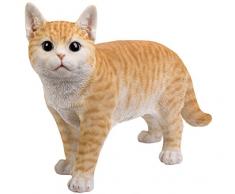 Dehner Dekofigur Katze stehend, Polyresin Figurine, Rouille, 40 x 16 x 29 cm