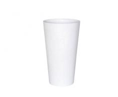 Ivyline Artstone Pot de Fleurs, Bac à Plante Claire, résistant au Gel et ultraléger, Blanc, 28x49cm