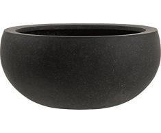 Emsa esteras Bac à Fleurs Rond pour Le Jardin en Fibre de Verre Ø 57 cm/H: 27 cm Noir