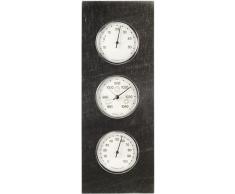 Vaerst 2709 Station météo Thermomètre Thermomètre/Baromètre/Hygromètre en Ardoise Naturelle, Analogique, Instruments Blanc, Design Airbrush