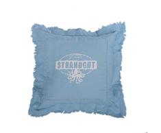 Strandgut07 - Oreiller avec fermeture éclair, 53 x 53 cm, Bleu clair