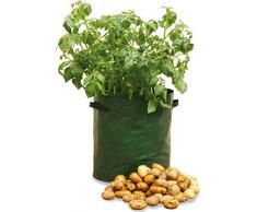 Haxnicks Pot de Fleurs Jardinière pour patates 35x35x45 cm Vert