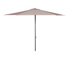 goodsun 400 Parasol à manivelle, BL env. 400 cm / 8 pièces, Taupe, 400x400x298 cm