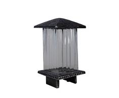 Paul Jansen Lanterne Funéraire avec système de connecteur en Forme carrée Hauteur 21,5 cm, Noir/Argent