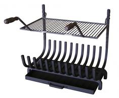 Fonderie Lacoste 0327 Berceau avec Grille/Bac, Noir/Gris, 66 x 70 x 57 cm