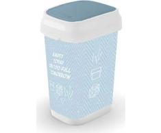 Chic Poubelle S - Poubelle décorée à pédale avec seau intérieur pour sac de 10 l - 18 x 27 x 30 h