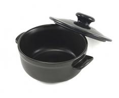 Charcoal Companion Cocotte à Haricots en céramique thermorésistante Flame-Friendly CC3805-noir, Noir, 14,81x18,11x9,91 cm