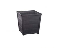 Stewart Taper Pot de Fleurs carré Gris 40 cm