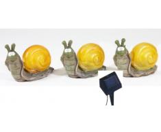 OUTDOOR LIGHTS Lampe de Jardin LED à énergie Solaire Escargot 13,5 x 6,5 x 6,5 x 10 cm