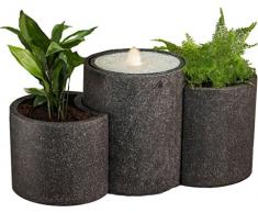 Interline Jardin/Terrasses Fontaine fiberstone Gardia LED Noir