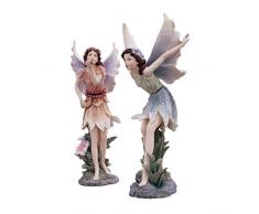 Design Toscano CL92574 Fées de Stratford Soufflage d’un baiser et prise d’un vol Sculpture Multicolore 19 x 20,5 x 45,5 cm