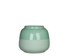 MICA Decorations Moïse Vase, Vert, Höhe 18,5 cm, Durchmesser 22 cm