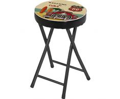 Desconocido B and B 57532 Tabouret en Acier Motif Civil 30 x 49,5 cm