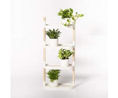Citysens -Étagère pour Plantes, Couleur Blanche, 4 Plateaux
