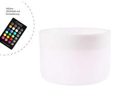8 SEASONS DESIGN Pot de Fleurs Lumineux à LED Blanc Taille M