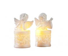 GHZ Matra AG 111288 Lot de 2 TopTV Bougies LED Modèle Ange Cire 16 cm