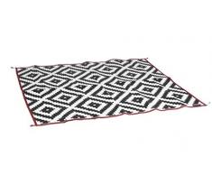 Bo-Camp Urban Outdoor Urban Outdoor Tapis de piqnique Picnic-2x1,8 Mètre, Blanc/Noir/Rouge