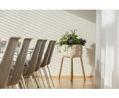 Plastia Ivory & White Pot de Fleurs, Blanc