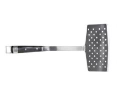 Steven Raichlen Spatule à Poisson, Acier Inoxydable forgé et Bois de Pakka, Noir, 3,71x22x48,79 cm