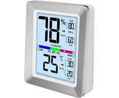 Technoline WS9460 Frontal Moderne avec Affichage coloré, capteur Tactile pour éclairage Argent