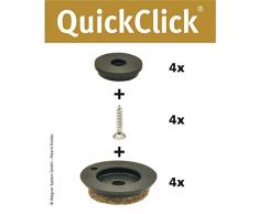 Wagner QuickClick® Chaise Patins//Set de 4 à Visser//Ultra Soft Slim – Diamètre 25 mm – 15780400
