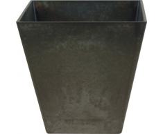 Artstone Pot de fleurs, Bac à plante Ella, résistant au gel et ultraléger, Noir, 15x15cm