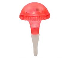 Konstsmide Assisi 7663-500 Lampe Solaire LED avec accumulateur en Plastique Rouge 14,5 x 14,5 x 27,5 cm