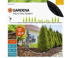 GARDENA Micro-Drip-System Kit darrosage goutte-à-goutte pour rangées de plantes M automatic : système dirrigation douce et économe en eau des plantations en rangées (13012-20)