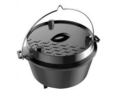 Tepro Faitout en Fonte Dutch Oven Accessoire de Barbecue Medium Noir
