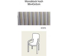 Best 05091573 Multicolore Coussin Monobloc pour Chaise à Dossier Haut 96 x 43 x 5 cm