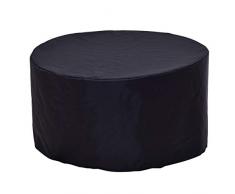 Beeo B094 Table Circulaire en Tissu Oxford Noir 128 x 71 cm