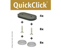 Wagner QuickClick® Chaise Patins//Set de 4 à Visser//Hyper – 42 x 20 mm – 15781400