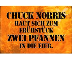 Schatzmix Plaque Murale en métal Motif œuf de Norris dans Une poêle 20 x 30 cm