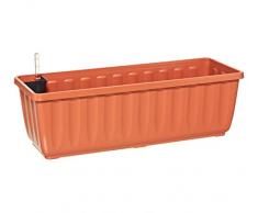 Dehner Aqua-Flor Plus Bac à Fleurs avec système darrosage env. 97,5 x 22 x 19 cm, Plastique, Terre Cuite