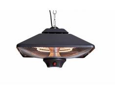 Sunred Suspension modèle Square 2000 W halogène and Light, Noir, 43 x 43 x 27 cm, ce17sq de B