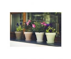 Plastiken Limited Pot de Fleurs carré 18x18x15 cm Blanc