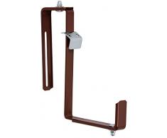 Alba krapf accroche-balconnières support de jardinière galvanisé/marron/argenté