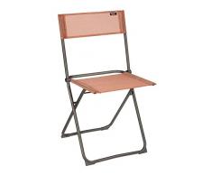 Lafuma Chaise pliante compacte, Terrasse, balcon et jardin, Balcony, Batyline, Couleur: Terracotta, LFM2600-8899