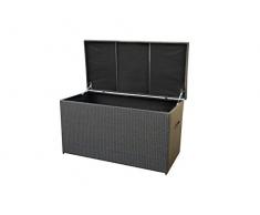 Beliani Coffre en rotin Marron 160 cm Modena