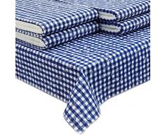 beo Bank MFZ13 FZ 70/2 LU Lot de 2 Sets de Table pour 50 cm, 2 bancs 220 x 25 cm avec 1 Nappe 240 x 70 cm Bleu/Blanc