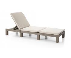 ALLIBERT - Chaise Longue Daytona SL 67x40x67 cm Cappuccino